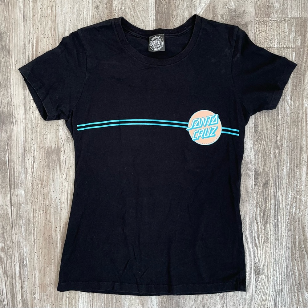 Santa Cruz Skateboards Womens Graphic T-Shirt Black 100% Cotton M